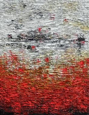 Landschaft abstrakt/rot
