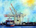 Container Terminal Tollerort Landschaftsbilder 