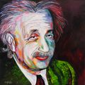 Einstein  Rudolf Rox Portraits auf Leinwand