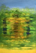 Einfallendes Sonnenlicht farbenprächtige Kunstwerke 