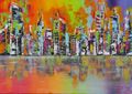 Neon Rainbow City Stadtbilder