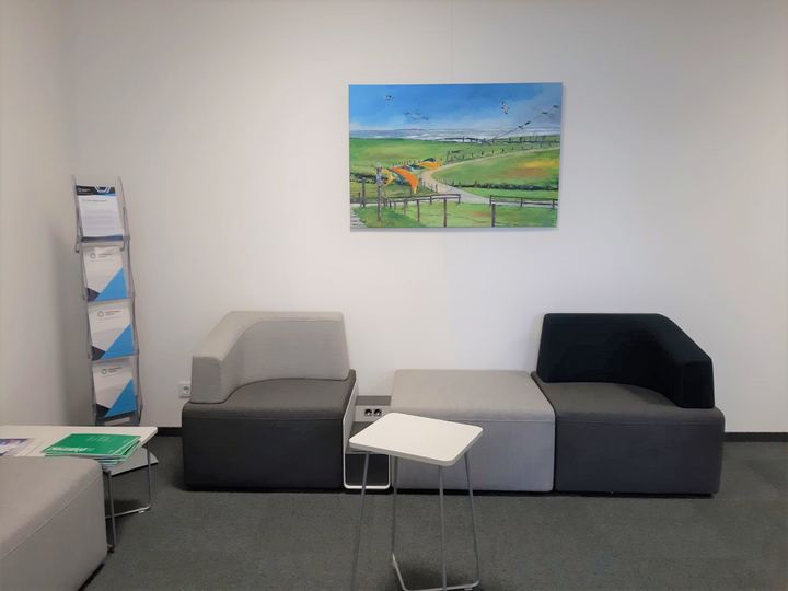 Kunst im Wartebereich